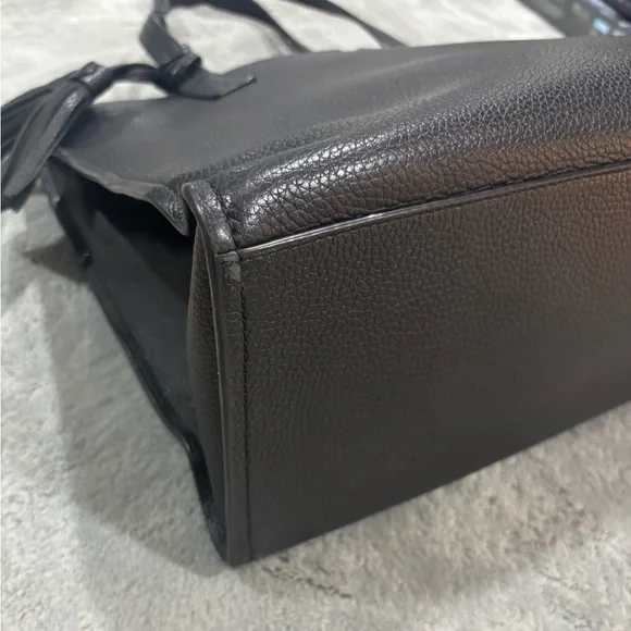 Tory Burch Black Leather Tote Bag - Picture 6 of 8